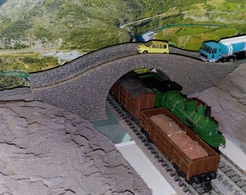 Double track bridge - track, overpass