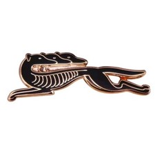 Greyhound metal enamel - metal, pin