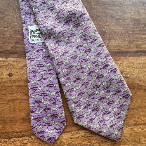 Hermès 100 silk tie zebra - hermès,