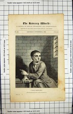 Original Old Antique Print Engraving 1839 Portrait Jack Shepherd Prison Cell