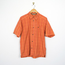 Salomon orange short sleeve hiking outdoor mens shirt Large L