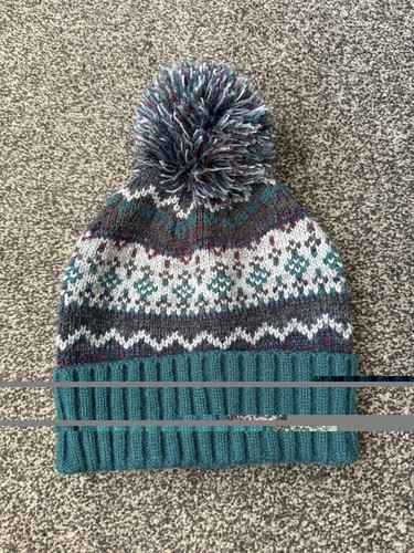 Fair isle knitted bobble hat - knitted,