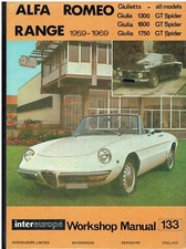 ALFA ROMEO GIULIETTA GIULIA (INCL GTA & GTV) SPIDER 1959-69 REPAIR MANUAL *VGC*