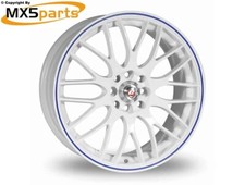 MX5 Calibre Motion 2 White 7J x 17" Alloy Wheels Mazda MX-5 Mk1 Mk2 1989-2005