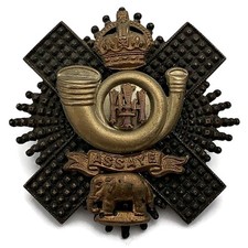 Highland Light Infantry Regiment OFFICERS Scottish BI-METAL Officer's Cap Badge