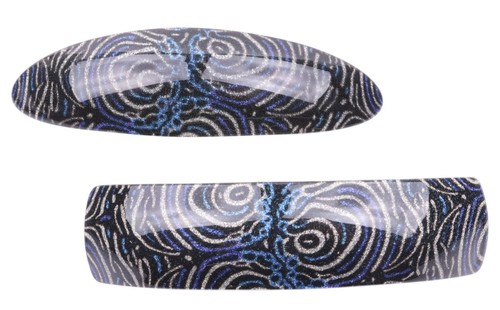Arched barrette clip - arched, abstract