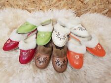 New Ladies Womens Hard Sole Warm Winter Furry Slip On Mules Slippers Shoes TK