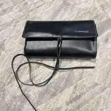 Mac Leather Professional Makeup Brush Case Holder Travel Organizer