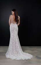 Bnwot Rrp £2299 Martina Liana 1697 Ivory Fitted Lace Wedding Dress Pearls 14 12