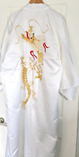 GENUINE JAPANESE EMBROIDERED IVORY/GOLD KIMONO ROBE - BRAND NEW