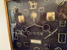 Superb Antique Display Case Of Horse Harnesses And Fiitings Pre 1940