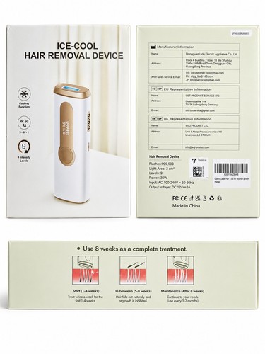 Ice cool hair - removal, device