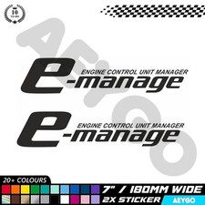 2x E MANAGE Vinyl Stickers Decal Car Window Bumper Race Livery Mod Sponsor
