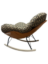 Rocking Chair Lounge - Comfortable Design Large Relaxing Chair with Wooden Leg