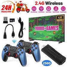 256G 70000+ Retro Games Video Game Console TV Stick 4K HDMI Wireless Controller