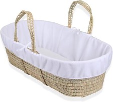 Clair de Lune Fleece Liner/Dressing for Palm and Wicker Moses Baskets (White)