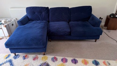 Navy blue seater sofa dfs - 3, (dfs