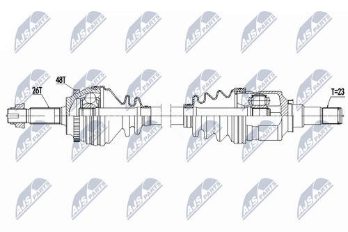 Front axle left npw - front,