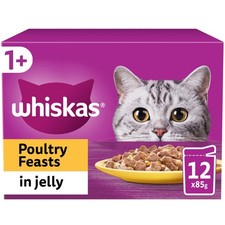 144 x 85g Whiskas 1+ Poultry