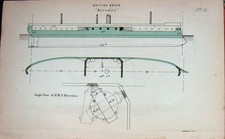 Original Old Antique Print