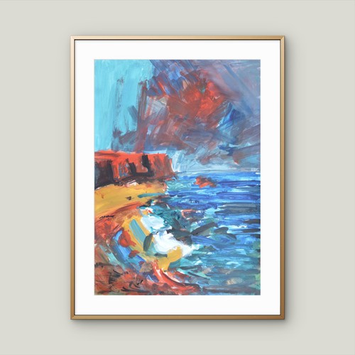 Coastal seascape painting - coastal,