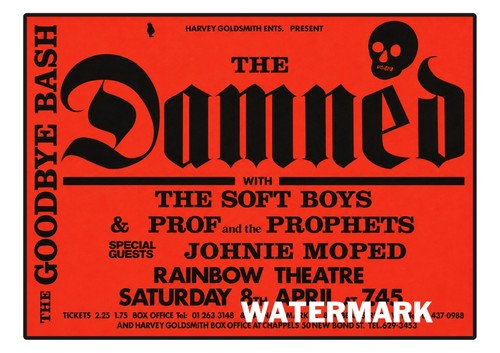 The damned gig poster print - gig,