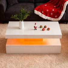 White Coffee Table LED