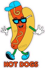Catering van sticker Hot Dogs