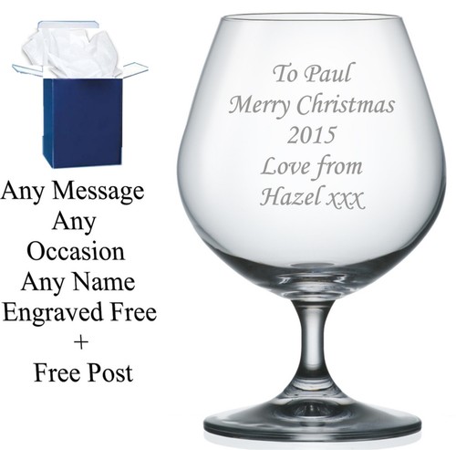 Personalised engraved brandy - personalised,