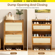 Bamboo shoe cabinet - cabinet, slim