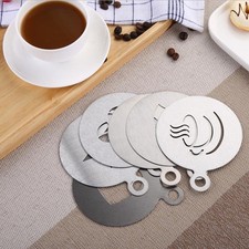  Metal Cappuccino Stencils Stainless Steel Coffee Christmas Cake Templates