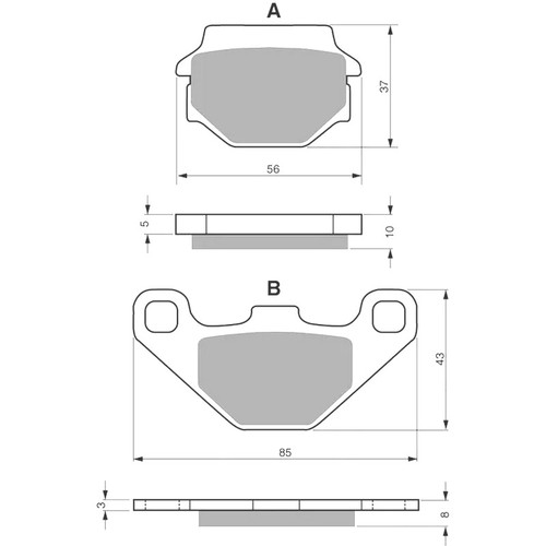 005 brake pad for - pad, (fl