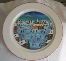  Villeroy And Boch "NAIF CHRISTMAS " Large Ceramic Plate . V.G.C!