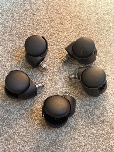 Used set 5 casters office - of,