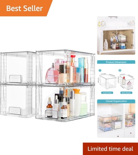 Pack clear acrylic stackable - 4,