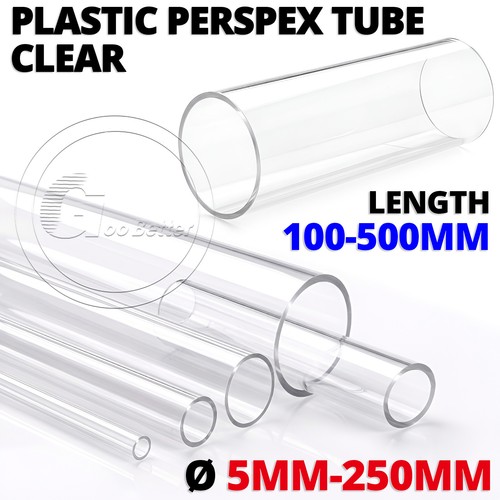 Clear plastic perspex - tube,