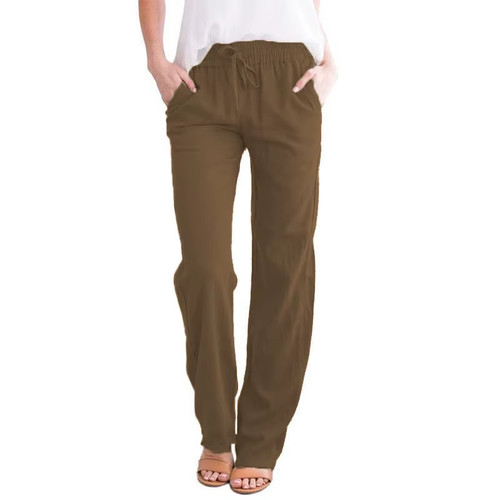 Women cotton linen - women, trousers
