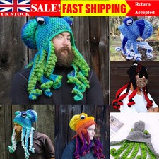Unisex Octopus Winter Warm Knitted Hats Squid Knit Cap Beanie Fancy Dress.