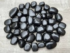 Grade A++ Jet Tumbled Stones