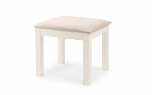White dressing table stool - white,
