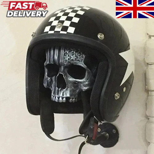 Skull motorcycle helmet - motorcycle, holder