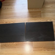 Set of 2 Dark Brown Matte Wood