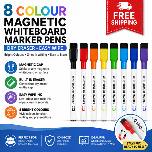 Colour magnetic white board - white,