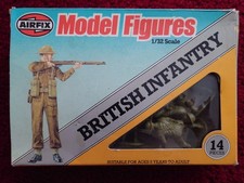 Airfix 1/32 British Infantry X14 Figures Box  good Condition Vintage 