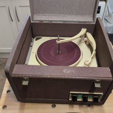 Lovely Vintage Ekco RP239 Dansette Type Record Player With Collaro Turntable