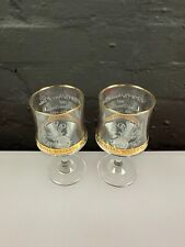 2 x Royal Wedding Commemorative Glasses 1981 Diana & Charles Wine Northern Belle