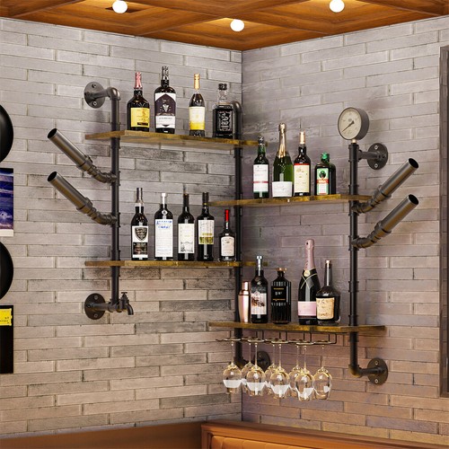 Wine rack retro industrial - wine,