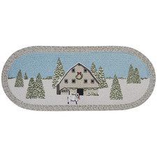 Farm Christmas Table Runner Centerpiece 36" Country Farmhouse Primitive Decor