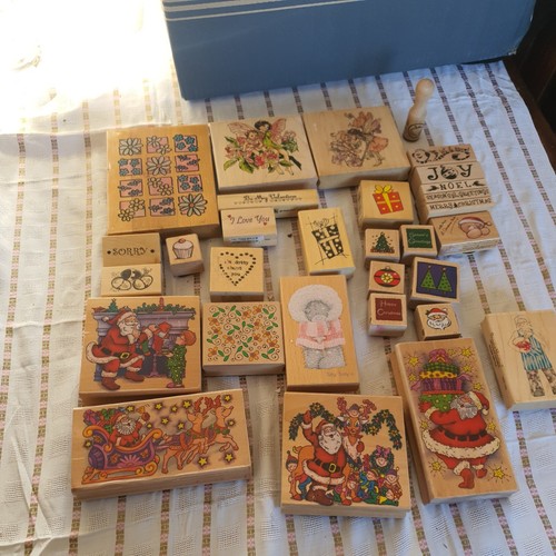 Wooden stamps santa - x, stamps.