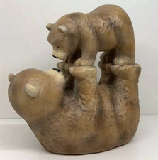 Bears Statue Playing with Cub Cute Bear Lovers Gift Idea Bear Collector Ornament